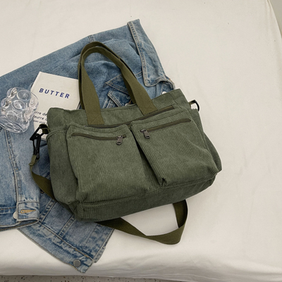 HAILEY - CORDUROY SHOULDER BAG