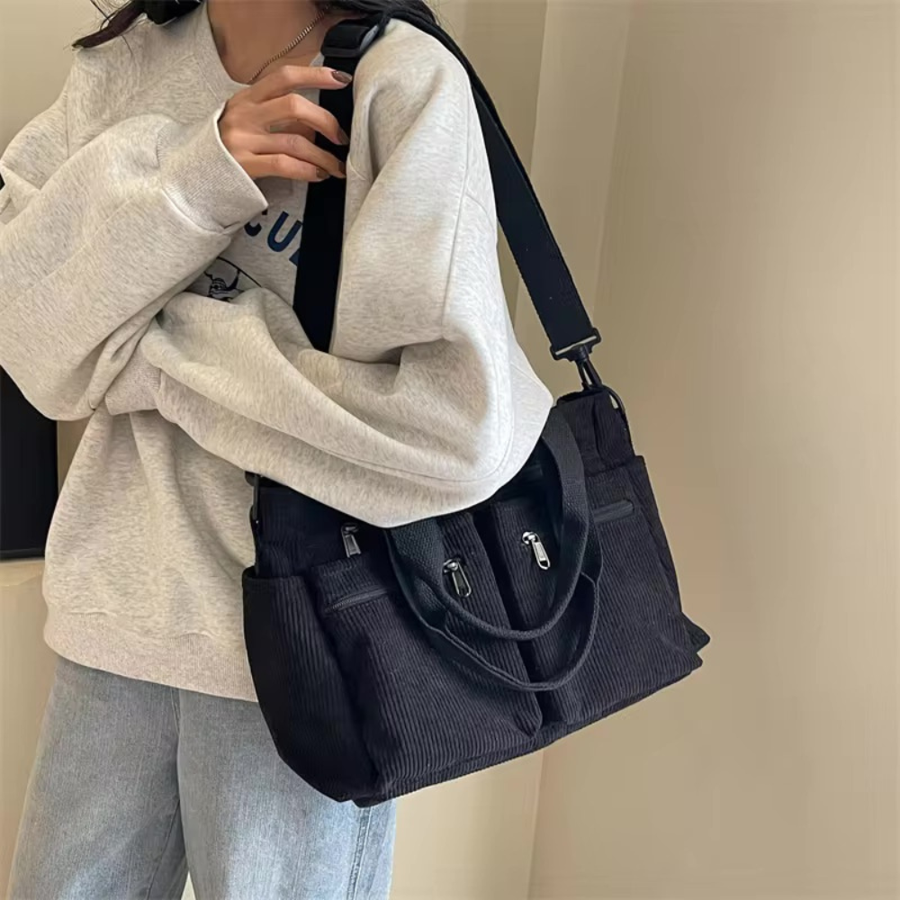 HAILEY - CORDUROY SHOULDER BAG
