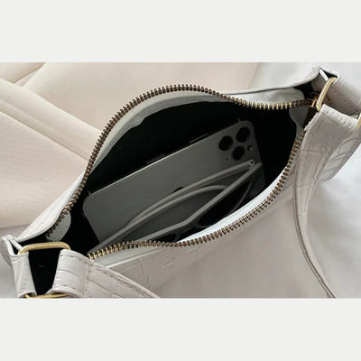 Tilly | Shiny shoulder bag with alligator motif