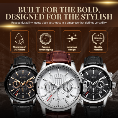 Fashionable Military Leather Watch