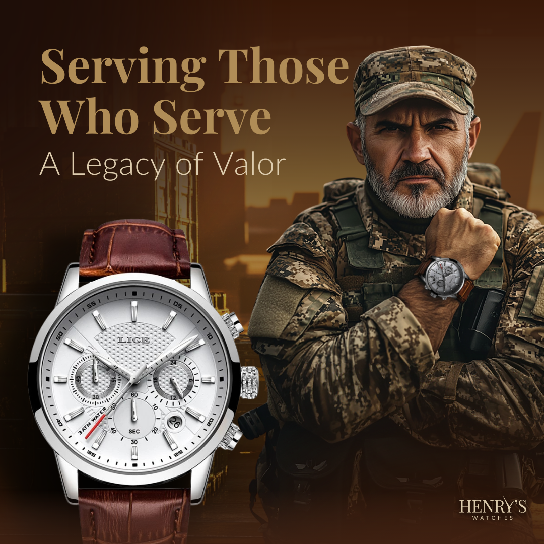 Fashionable Military Leather Watch