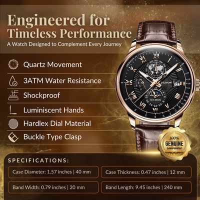 Fashionable Military Leather Watch