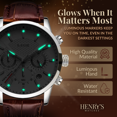 Fashionable Military Leather Watch