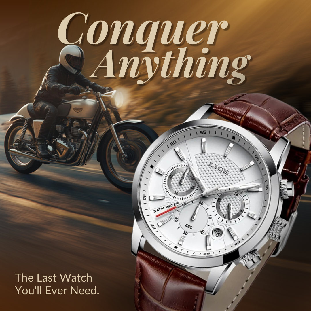 Fashionable Military Leather Watch