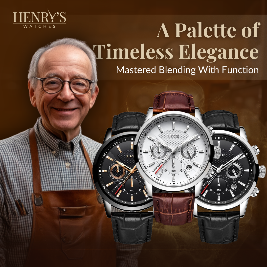 Fashionable Military Leather Watch