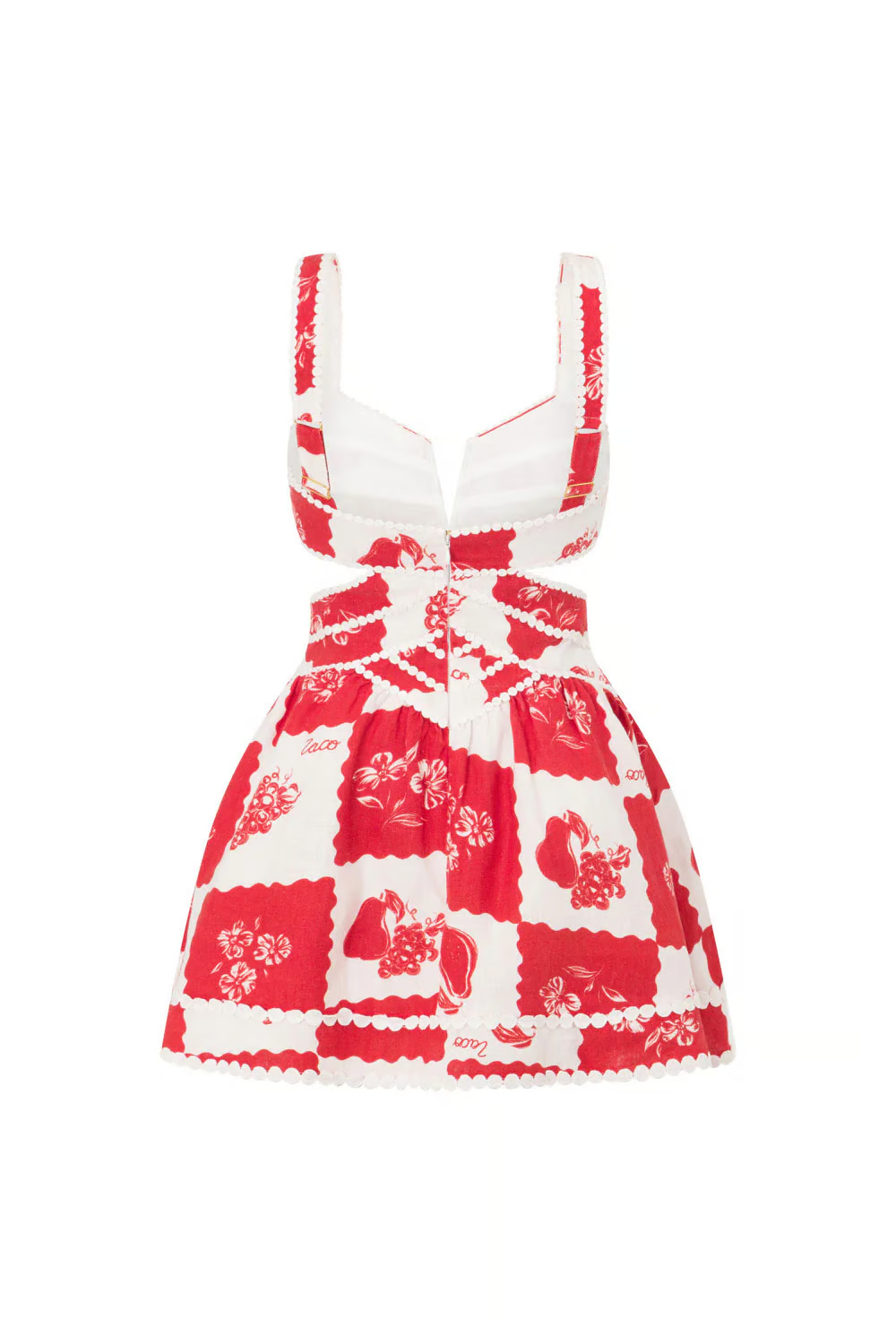 Bela - Fruit-printed hollow-out Mini Dress