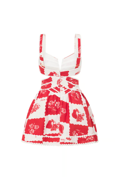 Bela - Fruit-printed hollow-out Mini Dress