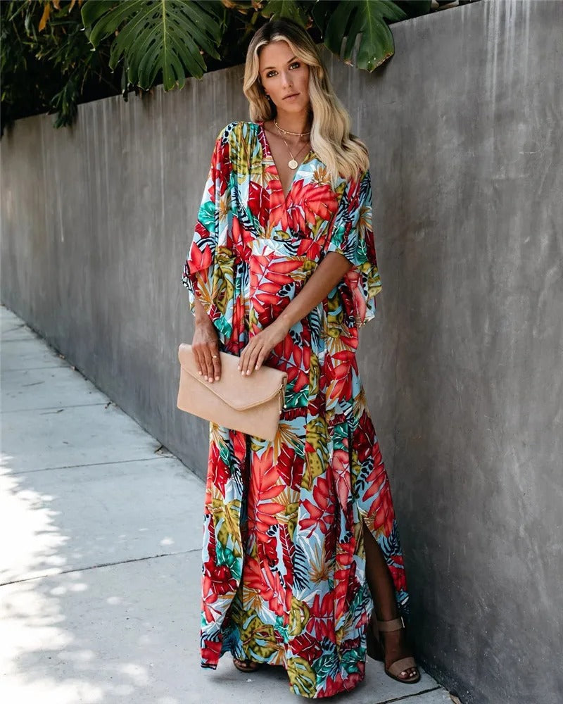 Christine - Summer Loose Kimono Maxi Dress